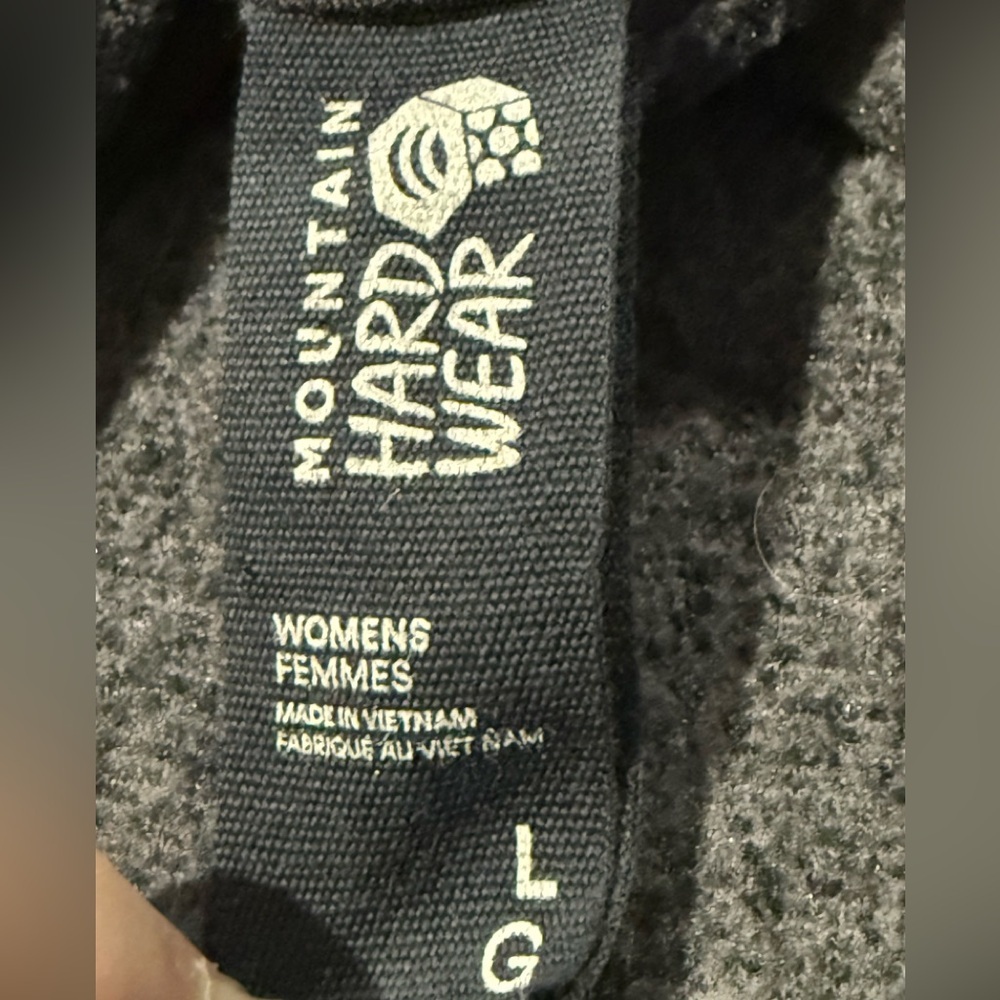 Mountain Hardwear Women’s Fleece Funnelneck Gray Sweatshirt Gorpcore Large - Picture 3 of 9